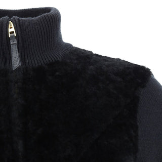 Black Lamb Fur Full-Length Jacket