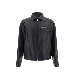 Chaqueta de cuero de cordero negra