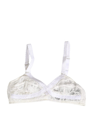 White Cotton Lace Wireless Soft Cup Bra Underwear