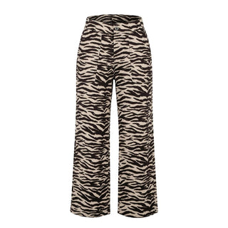 Braune Viskose-Freizeithose