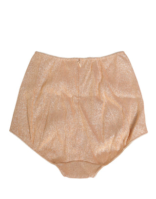 Braga faja de cintura alta de mezcla de seda beige  