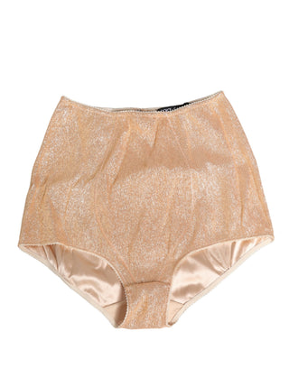 Braga faja de cintura alta de mezcla de seda beige  