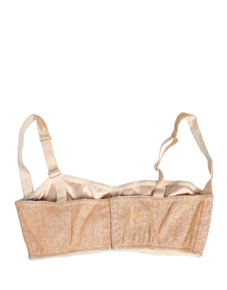 Beige Semi-Pad Underwire Balconette Bra Underwear