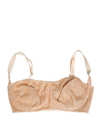 Beige Semi-Pad Underwire Balconette Bra Underwear