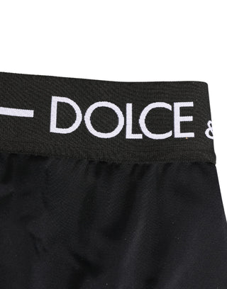 Schwarzer Höschen-Slip mit Logo-Bund