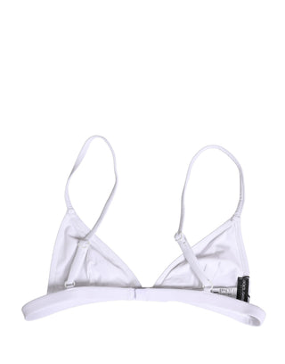 Weißes Nylon Dreieck Bikini-Top Strandmode