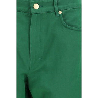 Bicolor Cotton Casual Pants
