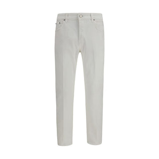 Jeans blancos de algodón ajustados