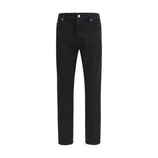 Jeans negros de algodón ajustados