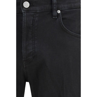 Jeans negros de algodón ajustados