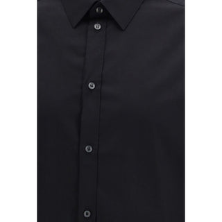 Black Cotton Dress Shirt
