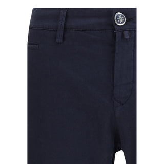 Blaue Baumwoll-Chino-Hose