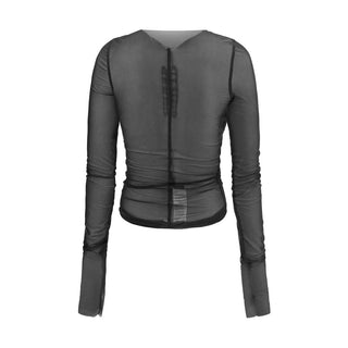 Blusa negra de nailon