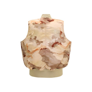 Beige Nylon Biker Jacket