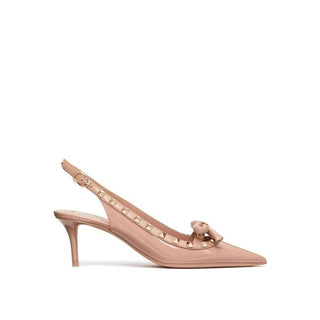 Beige Calfskin High Heel Pumps