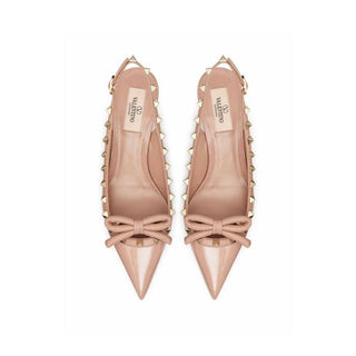 Beige Calfskin High Heel Pumps