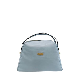 Blaue Damenhandtasche aus Leder