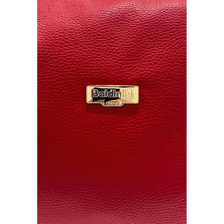 Red Leather Women Shoulder Bag