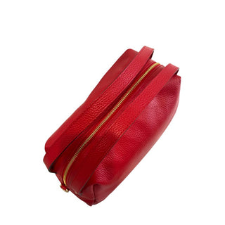 Red Leather Women Shoulder Bag