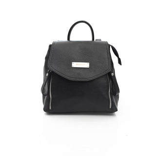 Schwarzer Damen-Lederrucksack
