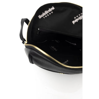 Schwarze Damenhandtasche aus Leder