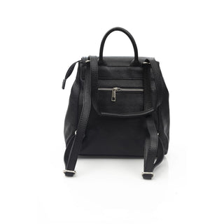 Schwarzer Damen-Lederrucksack