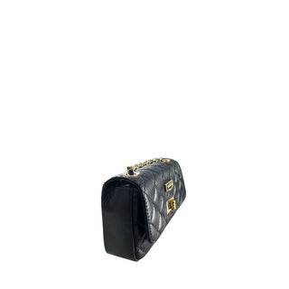 Schwarze Damenhandtasche aus Leder