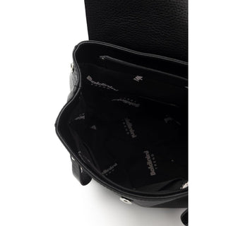 Schwarzer Damen-Lederrucksack