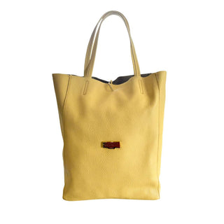 Yellow Leather Women Shoulder Bag