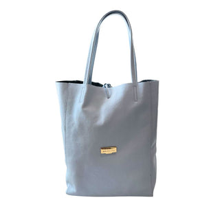 Blaue Clutch-Bag aus Rindsleder