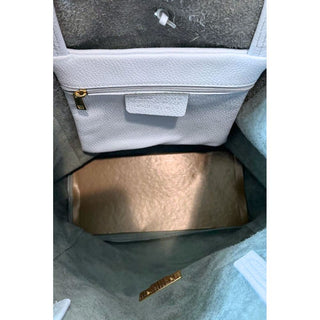 Blue Cowhide Clutch Bag