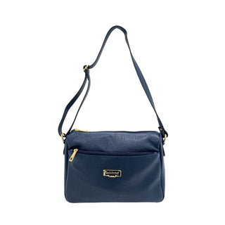 Blaue Leder Umhängetasche für Damen