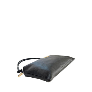 Damenhandtasche aus schwarzem Leder