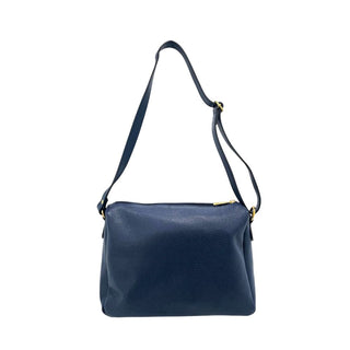Blue Leather Women Crossbody Bag