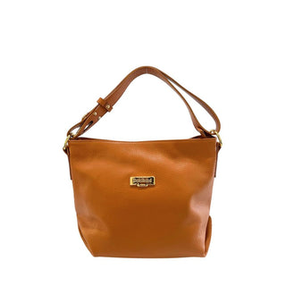 Braune Damen-Schultertasche aus Leder