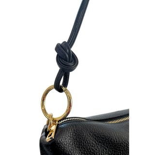 Damenhandtasche aus schwarzem Leder