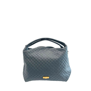 Blue Leather Women Handbag