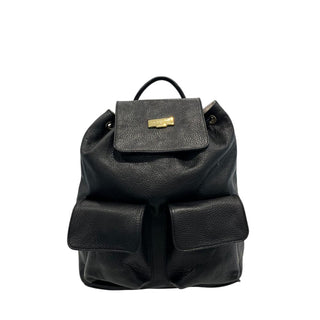 Schwarzer Lederrucksack für Damen