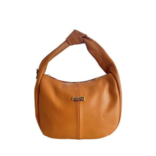Braune Damen-Schultertasche aus Leder
