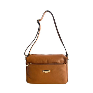Braune Damen-Umhängetasche aus Leder