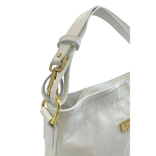 White Cowhide Clutch Bag