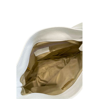White Cowhide Clutch Bag