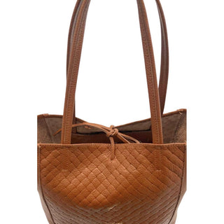 Braune Damenhandtasche aus Leder