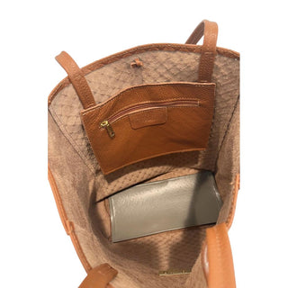 Braune Damenhandtasche aus Leder