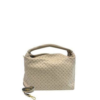 Beige Leather Women Handbag