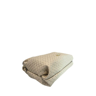 Beige Leather Women Handbag