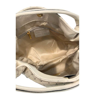 Beige Leather Women Handbag