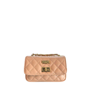 Pinkfarbene Damen-Umhängetasche aus Leder