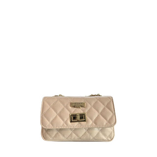 Beige Leder-Damenhandtasche