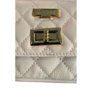 Beige Leder-Damenhandtasche